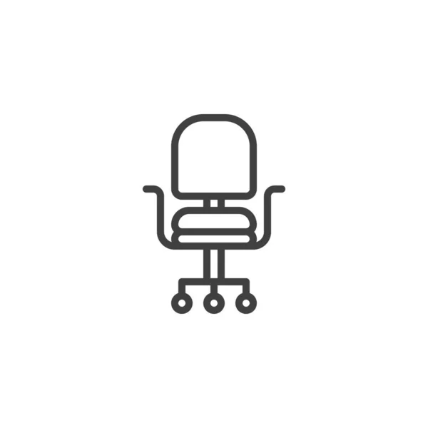 Піктограма Лінії Офісного Крісла Знак Лінійного Стилю Мобільної Концепції Веб — стоковий вектор