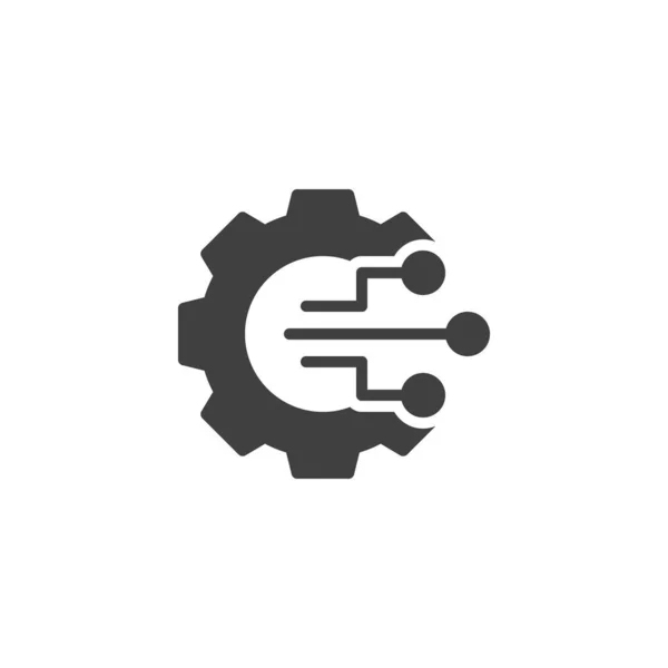 Vektor Symbol Für Betriebswirtschaft Getriebe Und Schaltung Gefüllt Flache Zeichen — Stockvektor