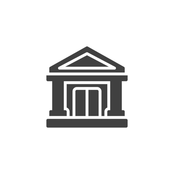 Будівництво Банку Векторна Іконка Заповнений Плоский Знак Мобільної Концепції Веб — стоковий вектор