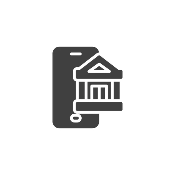 Εικονίδιο Φορέα Κινητής Τραπεζικής Γεμισμένο Επίπεδο Σήμα Για Την Έννοια — Διανυσματικό Αρχείο