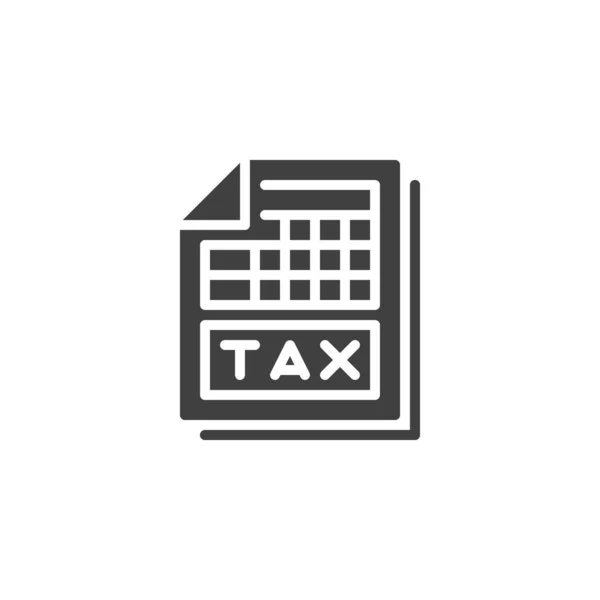 Ikona Vektoru Daňových Příjmů Vyplněný Plochý Znak Pro Mobilní Koncept — Stockový vektor