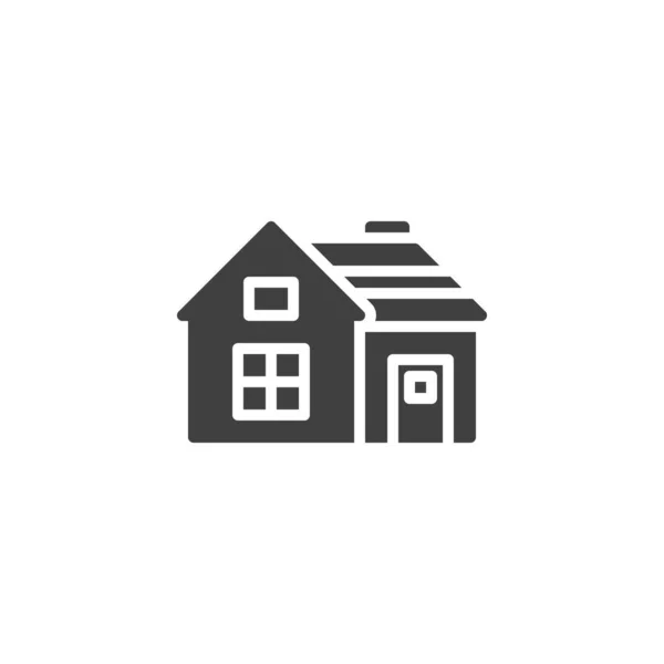 Значок Вектора Загородного Дома Заполненный Плоский Знак Мобильной Концепции Веб — стоковый вектор