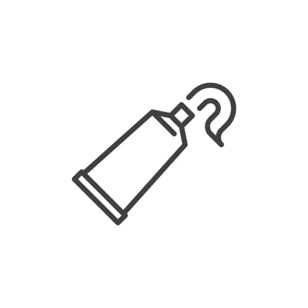 Значок Линии Зубной Пасты Знак Стиля Мобильной Концепции Веб Дизайна — стоковый вектор