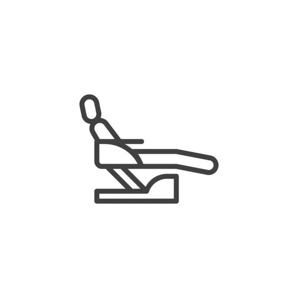牙科医生椅子线图标 移动概念和网页设计的线性风格标志 牙科椅子轮廓矢量图标 标识插图 矢量图形 — 图库矢量图片