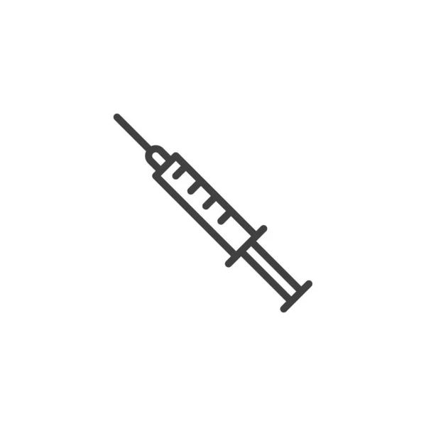 Значок Лінії Шприца Анестезії Знак Лінійного Стилю Мобільної Концепції Веб — стоковий вектор