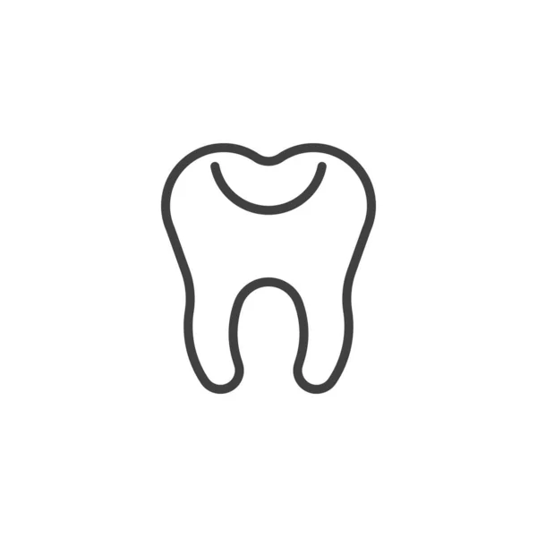 Diş Dolgu Çizgisi Simgesi Mobil Konsept Web Tasarımı Için Doğrusal — Stok Vektör