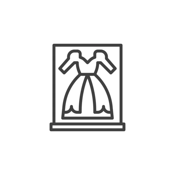 Muzeum Starożytnej Ikony Linii Sukienki Liniowy Znak Stylu Dla Mobilnej — Wektor stockowy