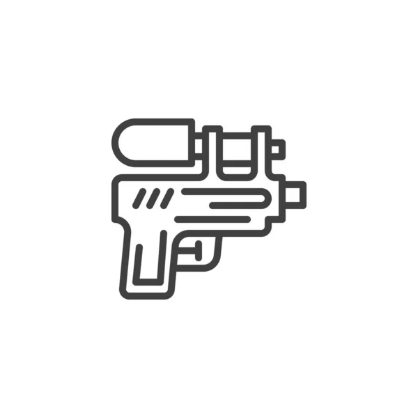 Pistolet Wodny Ikona Zabawki Liniowy Znak Stylu Dla Mobilnej Koncepcji — Wektor stockowy