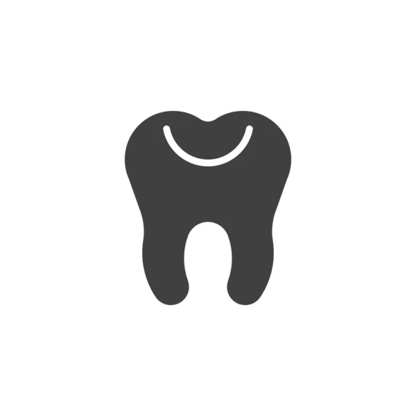 Remplissage Des Dents Icône Vectorielle Panneau Plat Rempli Pour Concept — Image vectorielle