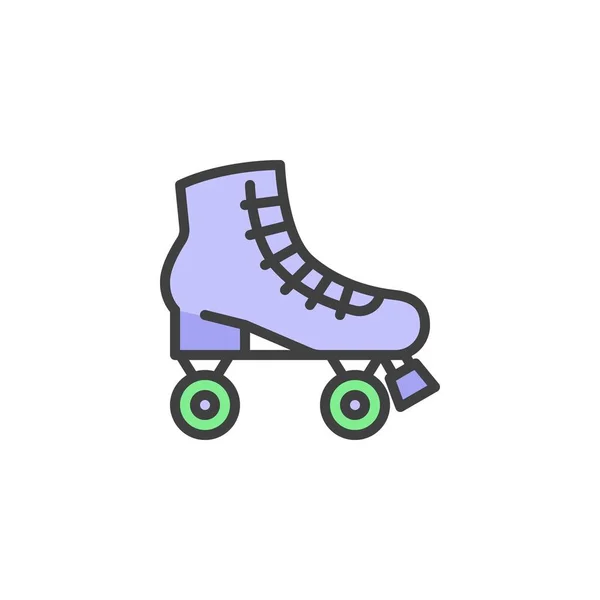Roller Skates Filled Outline Icon Line Vector Sign Linear Colorful — Stock Vector