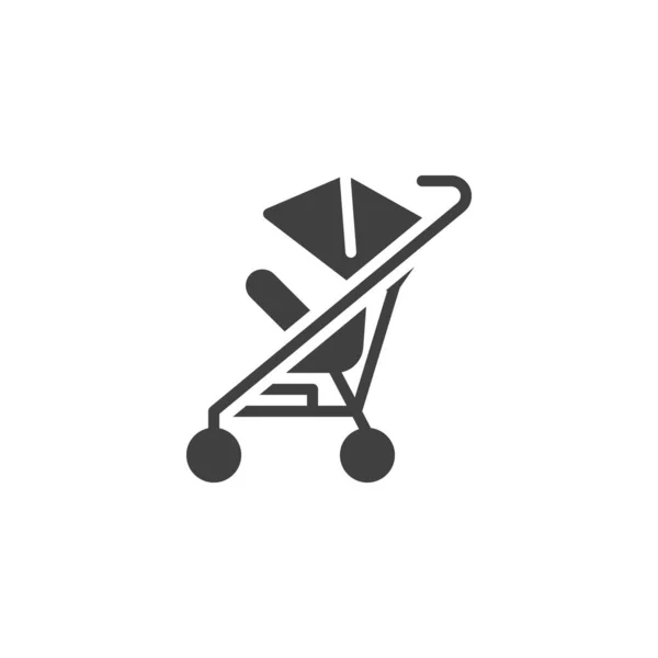 Baby Carriage Vector Icon Filled Flat Sign Mobile Concept Web — Stock Vector