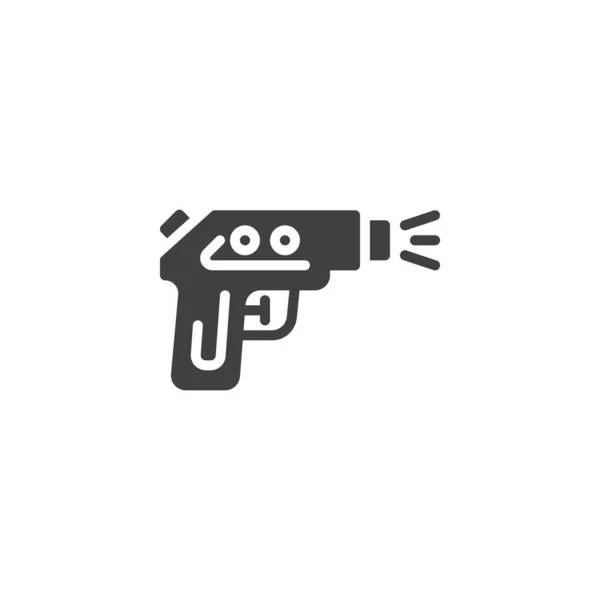 Icône Vectorielle Pistolet Eau Plastique Panneau Plat Rempli Pour Concept — Image vectorielle