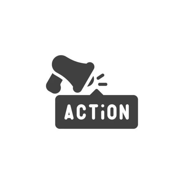 Oproep Tot Actie Vector Icoon Gevuld Plat Bord Voor Mobiel — Stockvector