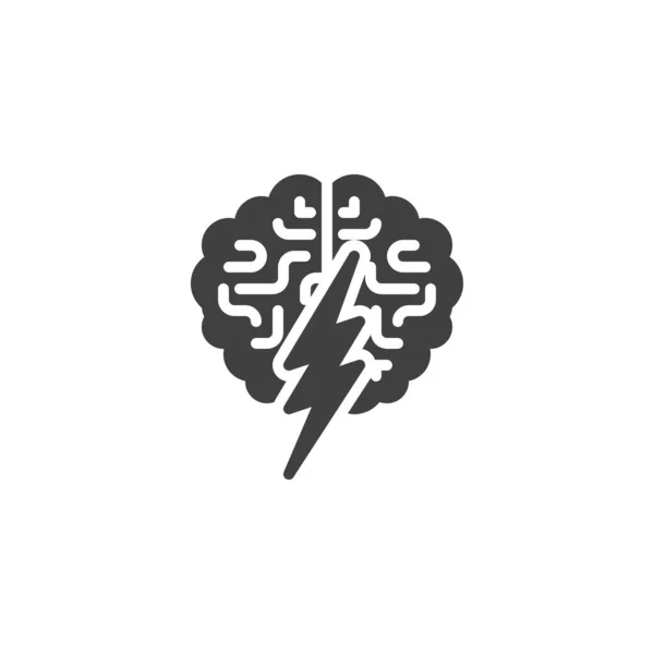 Ikona Vektoru Brainstorming Vyplněný Plochý Znak Pro Mobilní Koncept Web — Stockový vektor