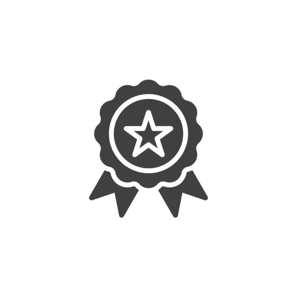 Ikona Wektora Odznaki Jakości Produktu Wypełnione Płaski Znak Dla Koncepcji — Wektor stockowy