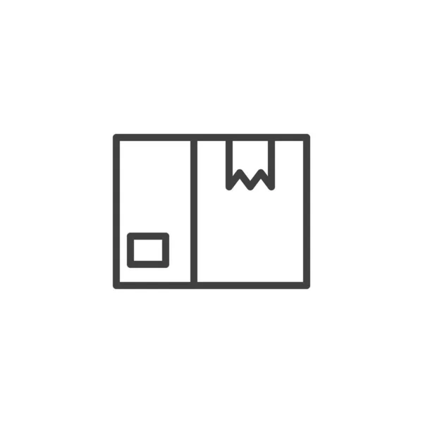 Verzending Box Lijn Pictogram Lineair Stijlteken Voor Mobiel Concept Webdesign — Stockvector