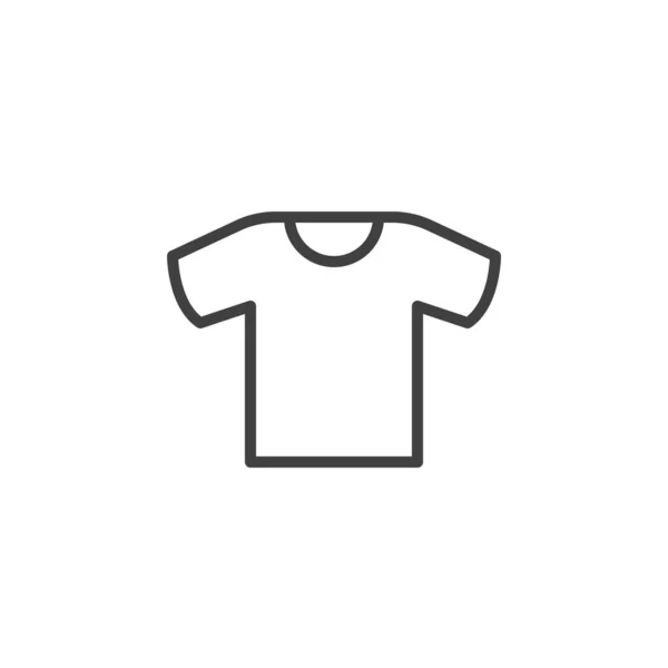 T恤线图标 移动概念和网页设计的线性风格标志 T恤轮廓矢量图标 标识插图 矢量图形 — 图库矢量图片