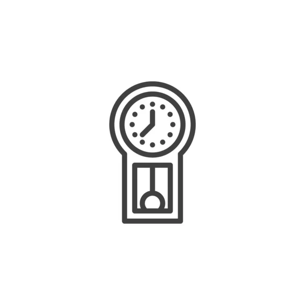 Icône Ligne Horloge Antique Signe Style Linéaire Pour Concept Mobile — Image vectorielle