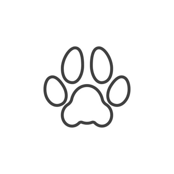 Paw Print Line Icon Linear Style Sign Mobile Concept Web — Stock Vector