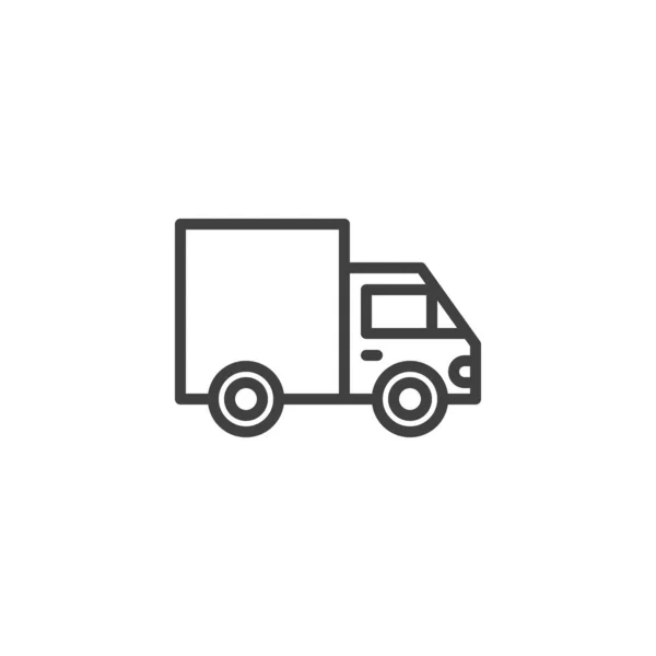 Піктограма Лінії Доставки Вантажівки Знак Лінійного Стилю Мобільної Концепції Веб — стоковий вектор