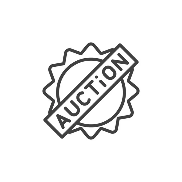 Aukciós Címke Ikon Lineáris Stílus Jel Mobil Koncepció Web Design — Stock Vector