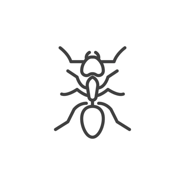 Icono Línea Insectos Hormiga Signo Estilo Lineal Para Concepto Móvil — Archivo Imágenes Vectoriales