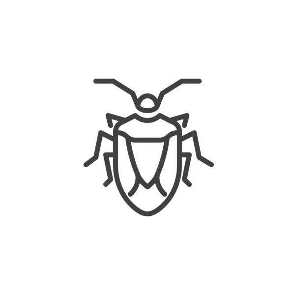 Icône Ligne Bug Beetle Signe Style Linéaire Pour Concept Mobile — Image vectorielle