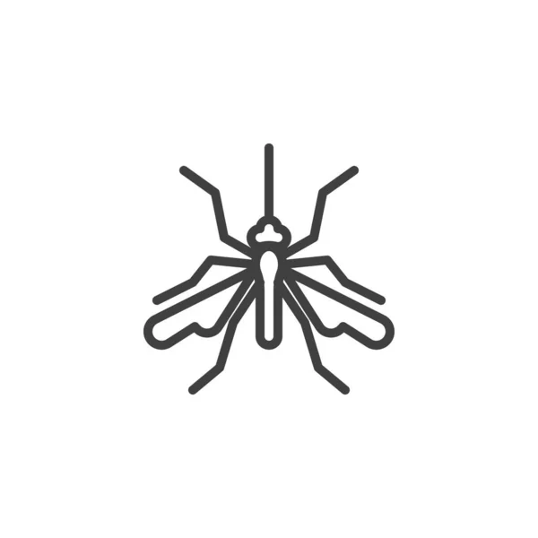 Icono Línea Mosquitos Signo Estilo Lineal Para Concepto Móvil Diseño — Vector de stock