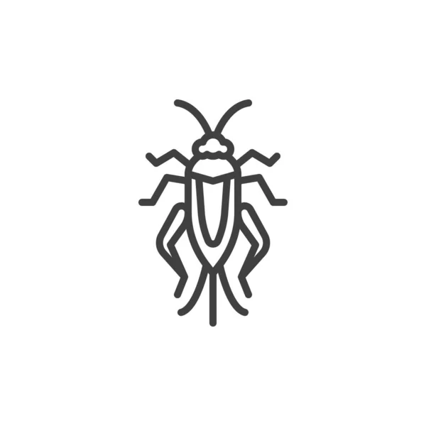Icono Línea Insectos Cricket Signo Estilo Lineal Para Concepto Móvil — Archivo Imágenes Vectoriales