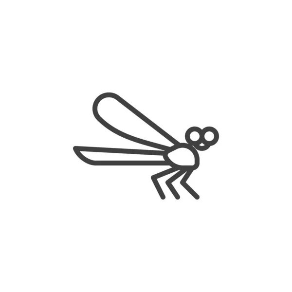 Libellenlinien Symbol Lineares Stilschild Für Mobiles Konzept Und Webdesign Libelle — Stockvektor