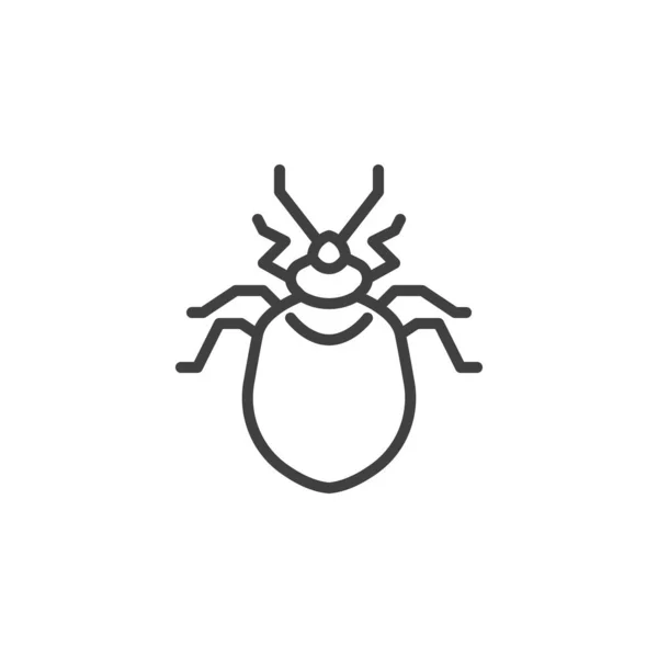 Icône Ligne Insecte Punaise Lit Signe Style Linéaire Pour Concept — Image vectorielle
