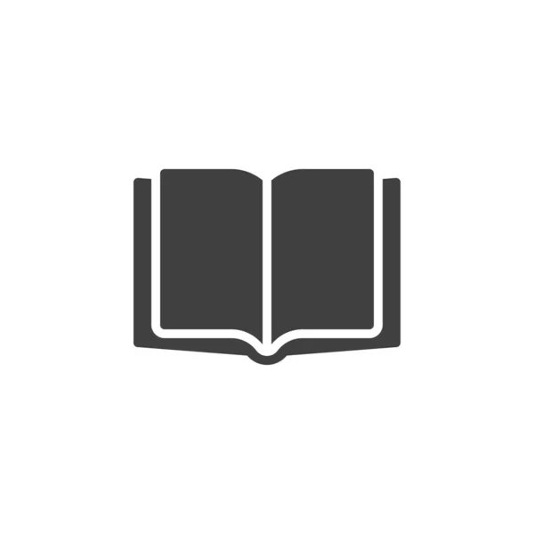 Otevřít Ikonu Vektoru Knihy Vyplněný Plochý Znak Pro Mobilní Koncept — Stockový vektor