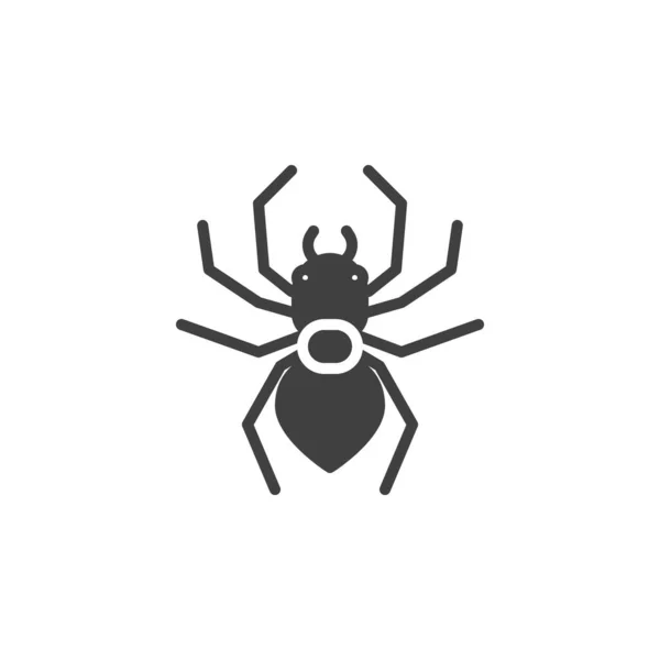 Pavoučí Vektorová Ikona Vyplněný Plochý Znak Pro Mobilní Koncept Web — Stockový vektor