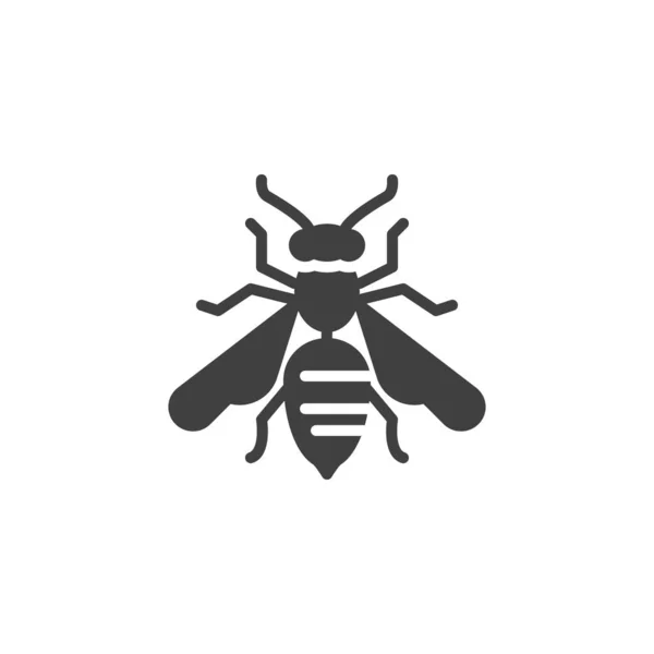 Icône Vecteur Insectes Guêpes Panneau Plat Rempli Pour Concept Mobile — Image vectorielle