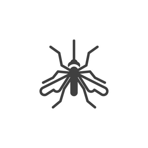 蚊のベクトルアイコン モバイルコンセプトとウェブデザインのための完全なフラット記号 グナット昆虫グリフアイコン シンボル ロゴイラスト ベクトルグラフィックス — ストックベクタ