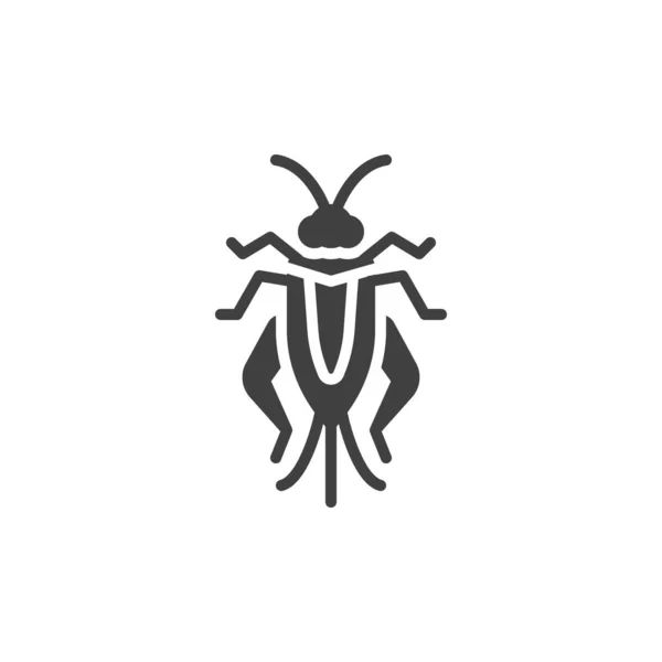 Ikona Vektoru Hmyzu Kriket Vyplněný Plochý Znak Pro Mobilní Koncept — Stockový vektor