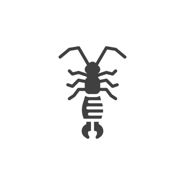 Icône Vecteur Insectes Earwig Panneau Plat Rempli Pour Concept Mobile — Image vectorielle