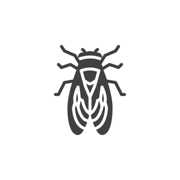 Icône Vecteur Insectes Cicada Panneau Plat Rempli Pour Concept Mobile — Image vectorielle