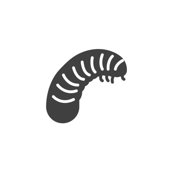 幼虫昆虫ベクターのアイコン モバイルコンセプトとウェブデザインのための完全なフラット記号 Larvaグリフアイコン シンボル ロゴイラスト ベクトルグラフィックス — ストックベクタ