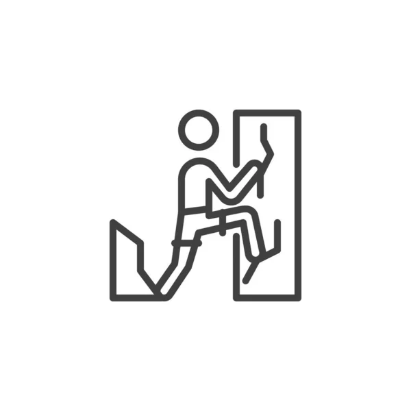 Kletterseil Ikone Lineares Stilschild Für Mobiles Konzept Und Webdesign Der — Stockvektor