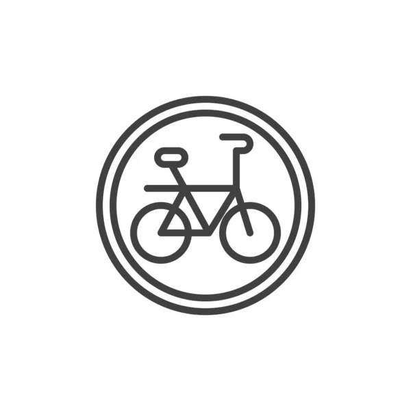 Bicicleta Zona Icono Línea Signo Estilo Lineal Para Concepto Móvil — Archivo Imágenes Vectoriales