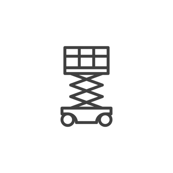 Scherenhebeband Symbol Lineares Stilschild Für Mobiles Konzept Und Webdesign Das — Stockvektor