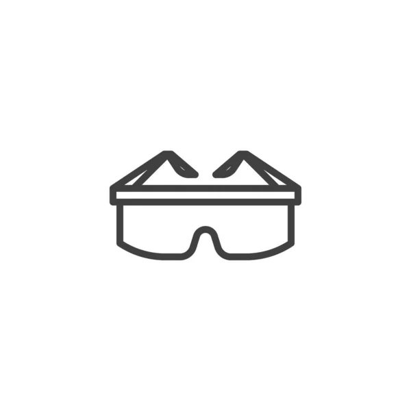 Schutzbrillen Symbol Lineares Stilschild Für Schutzbrillen Für Mobiles Konzept Und — Stockvektor