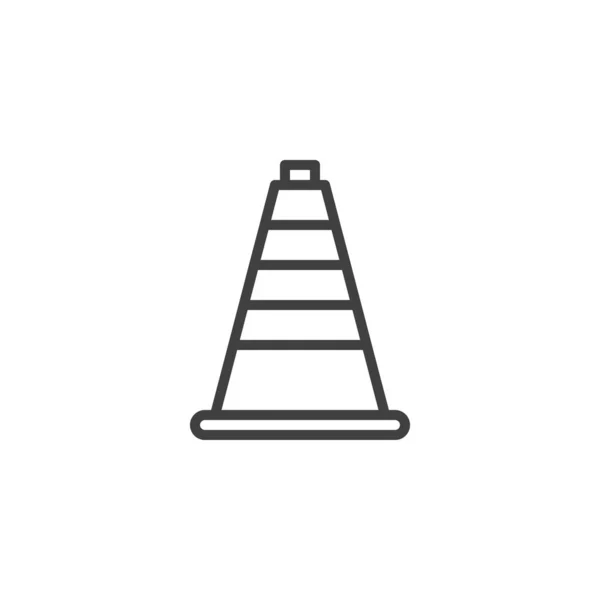 Verkehrszeichensymbol Lineares Stilschild Für Mobiles Konzept Und Webdesign Verkehrskegel Umreißt — Stockvektor