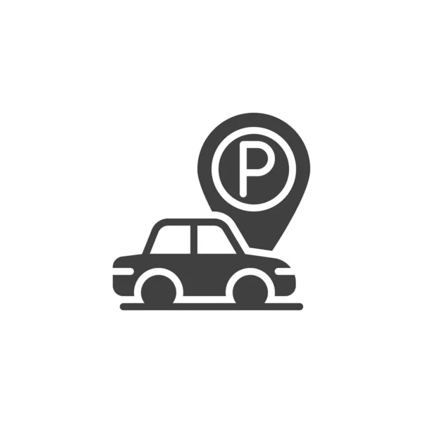 Parking Zone Vector Icon Filled Flat Sign Mobile Concept Web — Stock Vector