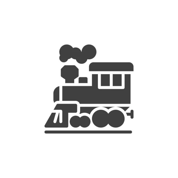 Ikona Vektoru Parního Vlaku Vyplněný Plochý Znak Pro Mobilní Koncept — Stockový vektor
