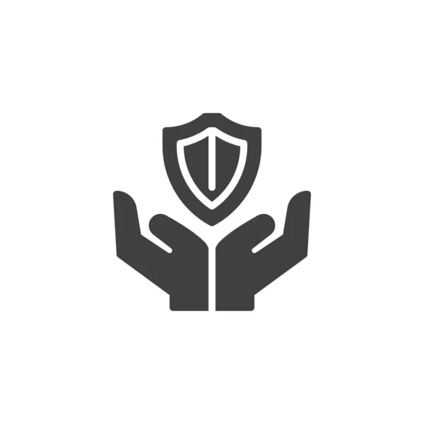 Ikona Wektora Usług Ubezpieczeniowych Wypełnione Płaski Znak Dla Koncepcji Mobilnej — Wektor stockowy