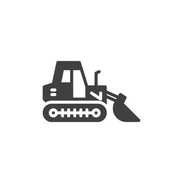 Construction Crawler Truck Vector Icon Filled Flat Sign Mobile Concept — Stock Vector