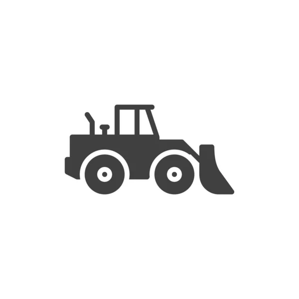 Wheel Loader Vector Icon Filled Flat Sign Mobile Concept Web — Stock Vector