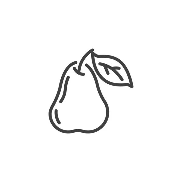 Pear Fruit Line Icon Linear Style Sign Mobile Concept Web — Vetor de Stock